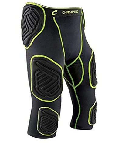 Champro Mens Bull Rush 7-Pad Girdle, Charcoal, Black Inset, Adult Small