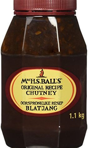 Mrs H.S. Balls Original Flavor Chutney, The Recipe That Survied A Shipwreck, (1) 1.1Kg, In A Wide Mouth Octagonal Plastic Jar - Imported from South Africa -