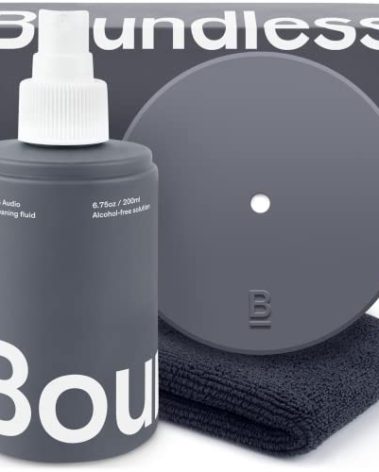Boundless Audio Record Cleaning Solution - 6.75oz Vinyl Cleaner Fluid, Vinyl Cleaner Cloth & Record Label Protector - Complete Cleaning Kit