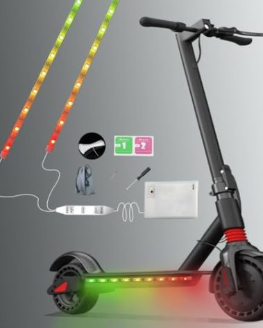 2 Strip 50CM Electric LED Bicycle Scooter Lights Night Cycling Colorful Lamp Waterproof Safety Skateboard Scooter Lights