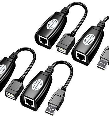 USB Over Cat6，SNLLMZI USB RJ45 Extender Over Cat5/Cat5e/Cat6/Cat7/Cat8 Cable Extension Cable Connector Adapter - 2 Pairs