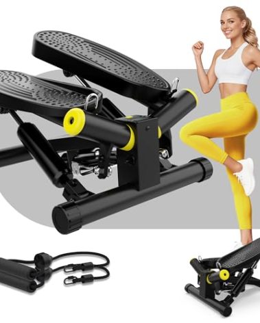 Mini Twist Stepper, Stepper Machine with 330LBS Weight Capacity, Mini Stair Stepper for Full Body Workout, Adjustable Step Height, Smooth and Quiet, Mini Stepper for Men Women