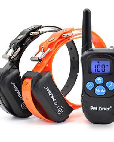 Petrainer Training Collar for Dogs - Waterproof Rechargeable Dog Training E-Collar with 3 Safe Correction Remote Training Modes, Static, Vibration, Beep for Dogs Small, Medium, Large