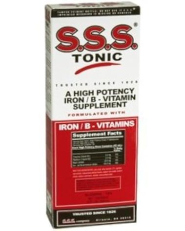S.S.S. Tonic, Iron and Vitamin B Supplement, High Potency Vitamins, Bottle, 10 Fl Oz