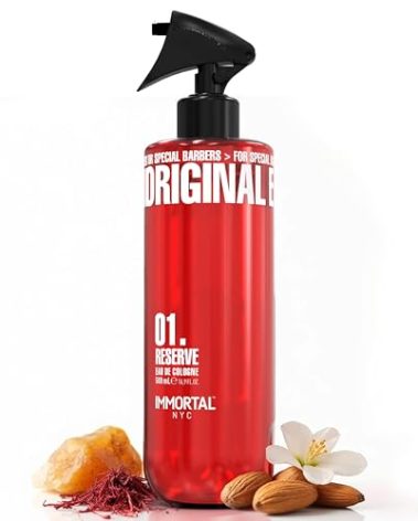 Immortal NYC Reserve 01, After Shave Spray Body/Face Men's Cologne, 17 oz, Exclusive Barbers, Softens Skin, Refreshes, Disinfects and Relieves Face and Skin, Moisturizing Formula After Shaving