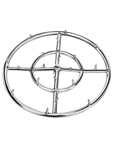 Stanbroil 12" High Flame Round Jet Burner Ring for Natural or Propane Gas Fire Pit, 304 Series Stainless Steel, Double Ring