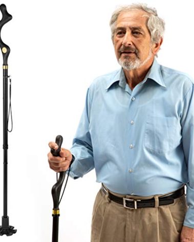 Walking Cane for Men and Walking Canes for Women Special Balancing - Cane Walking Stick Have 10 Adjustable Heights - self Standing Folding Cane, Portable Collapsible Cane, Comfortable (Black)
