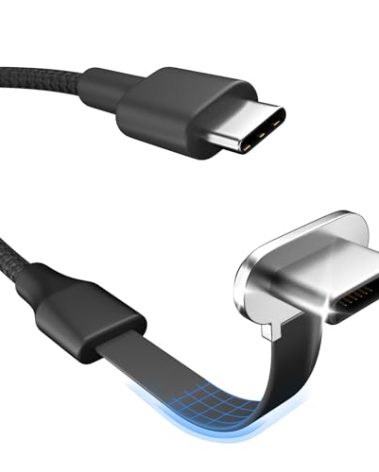 USB C Charger Cable, 60W 10ft Type C Charging Cable, Flat 90-Degree C-Port, High-Speed Data Transfer Compatible with Samsung S23/S22/S21, iPhone 15 Pro/Pro Max, MacBook Air/Pro, etc.