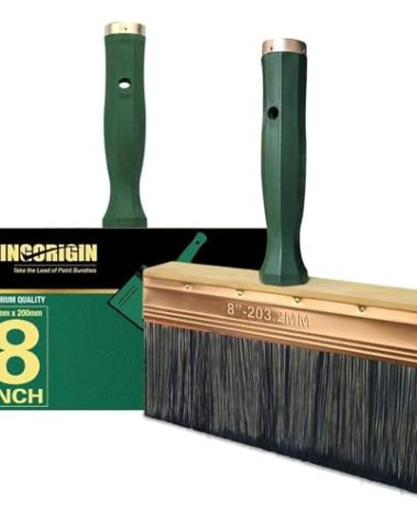8 Inch Professional Paint Brush with Extendable Handle - Thick Synthetic Bristles for Walls, Ceilings, Fences, Quick Coverage, Durable for Latex & Oil-Based Paints