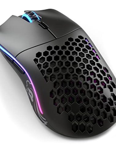 Glorious Model O- (Minus) Wireless Gaming Mouse - 65g Superlight Honeycomb Design, RGB, Ambidextrous, Lag Free 2.4GHz Wireless, Up to 71 Hours Battery - Matte Black