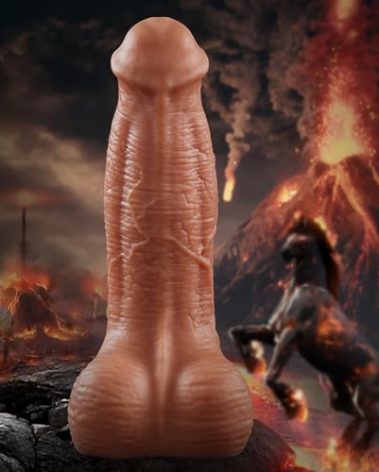 14 Inch Huge Monster Horse Dildo for Deep Penetration, 3.7'' Diameter Dual Density Silicone Massive Dildo with Thick Shafts, Big Anal Dildo Horse Cock Dildos Adult Sex Toys for Advanced Players