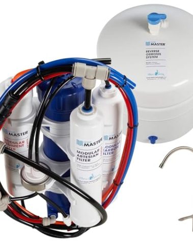 Home Master TMAFC Artesian Full Contact Reverse Osmosis System, 7-stages, Patented 2-Pass Alkaline Remineralization, Fast 4.5s Fill Rate, 8.5” catalytic carbon, 5-year limited parts