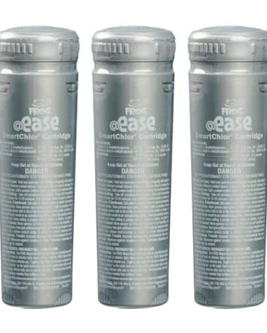 FROG @Ease in-Line SmartChlor Replacement Chlorine Cartridge 3-Pack for Marquis Spas, Caldera Spas, Artesian Spas and Hot Springs Spas up to 600 gallons; Hot Tub Sanitizer with No Cyanuric Acid