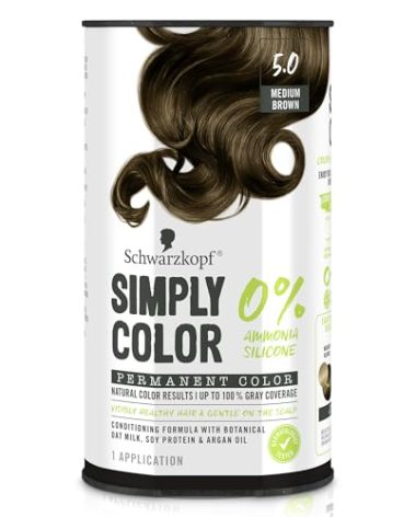 Schwarzkopf Simply Color Permanent Hair Color, 5.0 Medium Brown