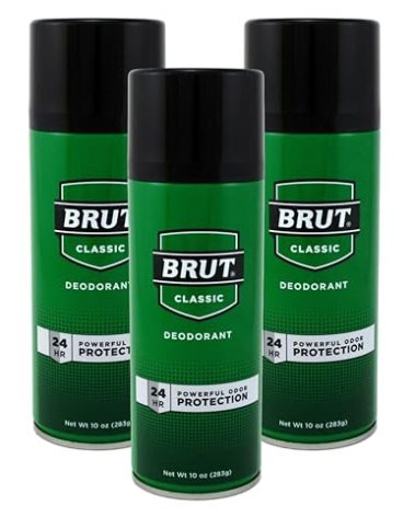 Brut Deodorant 10oz Aerosol Classic Scent (3 Pack)