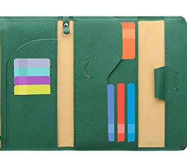 ZOPPEN Rfid Blocking Passport Holder for Women Passport Cover Travel Wallet Document Organizer ver.4, Forest Green