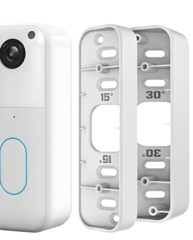All-new Blink Doorbell Corner Mount, Adjustable Angle (15/30/45 Degrees) Mount Kit for Blink Video Doorbell (1st and 2nd Gen), Wider Viewing Range Blink Wedge Mount, (White)