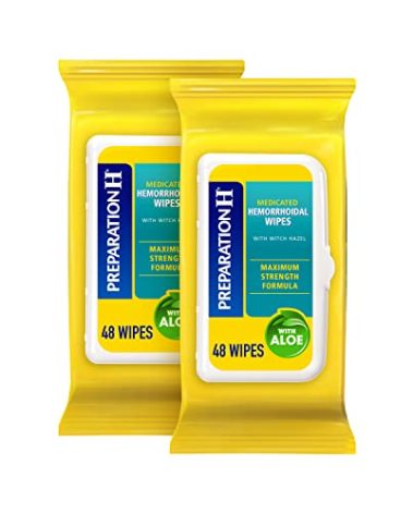 Preparation H Hemorrhoid Flushable Wipes with Witch Hazel for Skin Irritation Relief - 96 Count