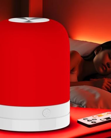 EPOE Red Light Therapy Sleep,Reds Nightlight with 670nm Wavelength Aid to Support Deep Relaxation,Touch Remote Control Red Light for Sleep Lamp Backed by Science for Adults & Kids Bedrooms