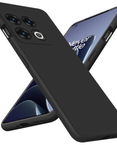 Bastmei Designed for OnePlus 10 Pro 5G Case, [Flexible TPU Silicone+Soft Interior] Minimalist Phone Cases, Camera Protection Shockproof Anti-Scratch Lightweight Matte Cover for OnePlus 10 Pro -Black