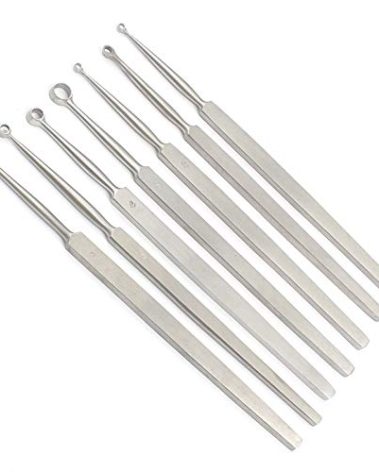 AAProTools Set of 7 Fox Dermal Curettes 1,2,3,4,5,6,7 MM"S Dermatology Instruments