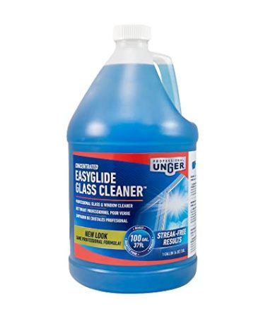 Unger Professional Streak-Free EasyGlide Glass Cleaner Concentrate, 1 Gallon, Ammonia-Free, Makes 100 Gallons of Solution, Safe for Tinted Windows, LOW-E, Windshields and Mirrors