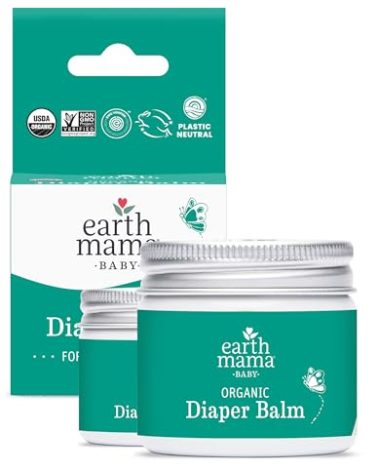 Earth Mama Organic Diaper Balm 2-Ounce | Diaper Cream for Baby | EWG Verified, Petroleum & Artificial Fragrance-Free with Calendula for Sensitive Skin (2-Pack)