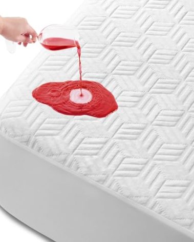 Cozymaker Queen Size 100% Waterproof Mattress Protector, Cooling Mattress Pad Cover Fitted 8"-21" Deep Pocket, 3D Air Fabric Soft Breathable Smooth Bed Mattress Cover Noiseless Washable, Cooling-Cubic