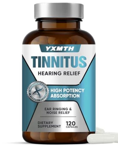 YXMTH 120 Capsules Tinnitus Relief for Ringing Ears,Natural Hearing Health Formula for Tinnitus Support, Promotes Hearing Wellness, Reduces Ear Noise, and Enhances Ear Comfort