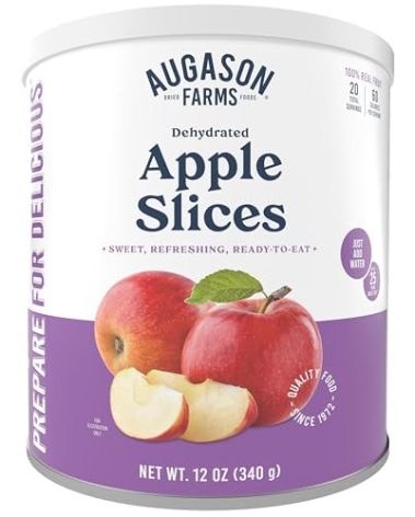 Augason Farms Dehydrated Apple Slices Can - Gluten Free Survival Food with Long Shelf Life - Emergency Food Supply for Camping, Prep & Everyday Meals - 20 Servings
