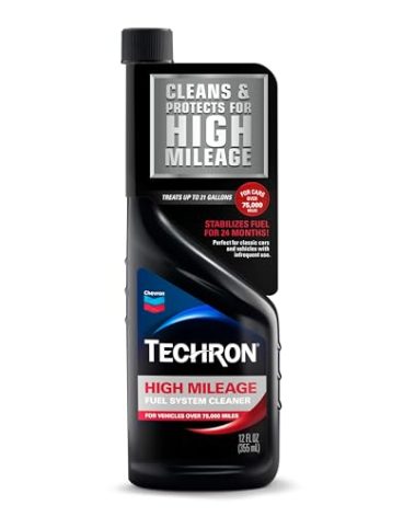 Chevron Techron High Mileage Fuel System Cleaner, 12 oz, Pack of 1