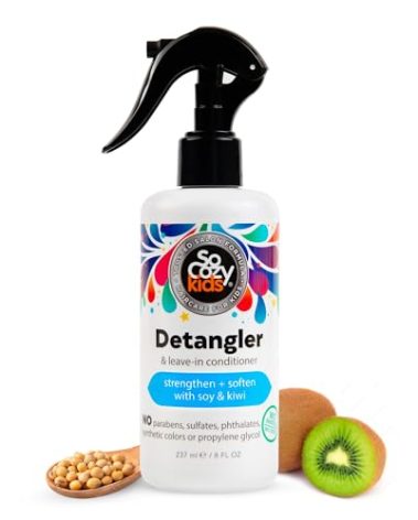 So Cozy Detangler & Leave In Conditioner Spray - Hair Detangler Spray for Kids - Paraben-Free Leave In Hair Conditioner & Detangling Spray for Frizzy Hair (8 fl oz)