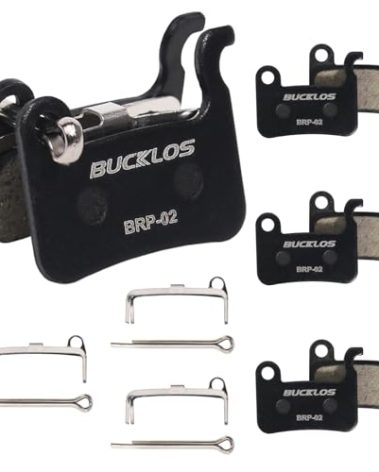 BUCKLOS Bike Disc Brake Pads - Bicycle Disk Brake Pads for Zoom/Shimano Deore XT XTR LX SLX Hone Alfine Saint for Ebike/Mountain Bike/Electric Bike/Road/Scooter(Resin)