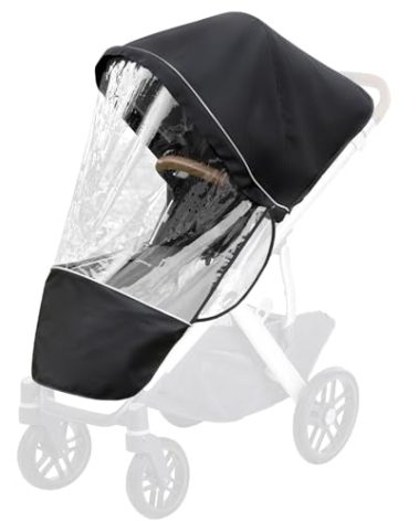Performance Rain Shield, Rain Cover Fits for UPPAbaby Vista/Vista V2/Vista V3/Cruz/Cruz V2 Stroller, Protect from Wind/Rain/Snow/Dust, Air Vent Hole, Window with Zipper, Stroller Accessories
