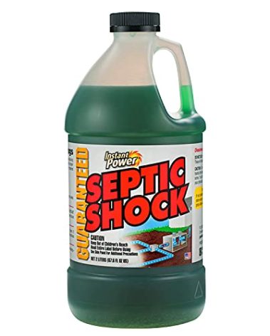 Instant Power Septic Shock – Septic Tank Treatment, Drain Cleaner Liquid Clog Remover for Septic System, 67.6 Oz