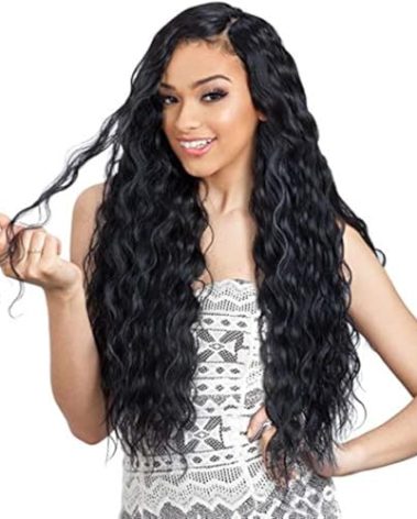 Organique Mastermix Shake-N-Go Synthetic Weave Hair Extension - BREEZY WAVE 30" (1B Off Black)