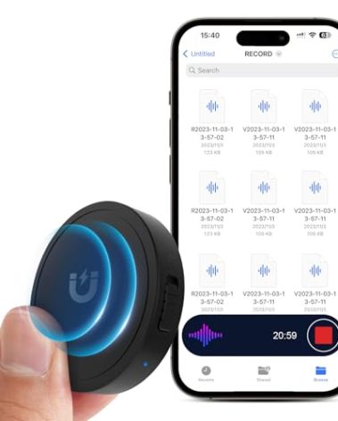 132G (9800 Hour) Voice Activated Recorder - Elasound Voice Recorder with AI-Intelligent Triple Noise Reduction, Portable Audio Recorder for Work, Lectures, Meetings, 100H Continuous Recording Device