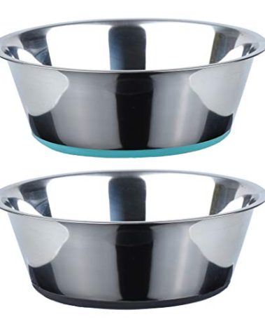 PEGGY11 Deep Stainless Steel Anti-Slip Dog Bowls - 2-Pack, 16 Cups