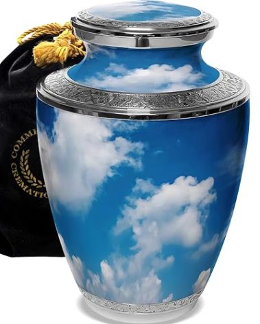 Heavenly Clouds Cremation Urn for Ashes Adult Male for Funeral or Home. Cremation Urns for Human Ashes Adult Man Large Cremation Urns for Men