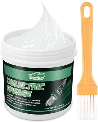 Onarieer 5 oz Dielectric Grease for Electrical Connectors, Silicone Grease with A Brush, Silicone Paste for Automotive, Spark Plug, O Rings, Marine, Insulation Protection, Waterproof & Heat Resistant