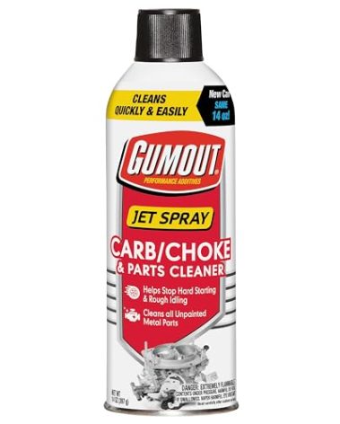Gumout 800002231 Carb/Choke Carburetor Cleaner Spray, Carb Intake Valve Cleaner, Cleans Gum, Varnish & Dirt Inside & Outside Carburetor Chamber & Prevents Future Build Up Saving on Fuel Economy 14Oz.
