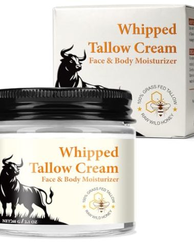 HUYEHF Beef Tallow for Skin, Beef Tallow and Honey Balm for Skin & Face Deeply Nourishing Face Body Moisturizer, for Dry Care & Anti-Aging- 60g