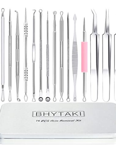 Blackhead Remover Tools, 2025 Latest 16 PCS Pimple Popper Tool Kit, Acne Blackhead Tools for Blemish, 410 Premium Professional Stainless Acne Pimple Extractor Tool with Metal Box