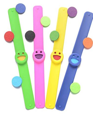 Kids Essential Oil Diffuser Bracelets Kit,4-pack Eco-friendly Silicone Wristbands,with 20 Felt Refill Pads,Aromatherapy Slap Bracelets for Girls Boys Women