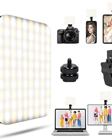 Selfie Light - BANSINE USB-Rechargeable LED Phone Light - Portable Photo Light with 97+ CRI, Up to 6500K Color Temperature for Selfie, Zoom Conference, Video, Makeup and Live Stream