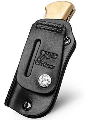 Leather Sheath for the Buck 110/112 Ranger Folding Knife (Knife not included), Retention Adjustable, Fit 1.5'' and 1.75'' Wide Belt