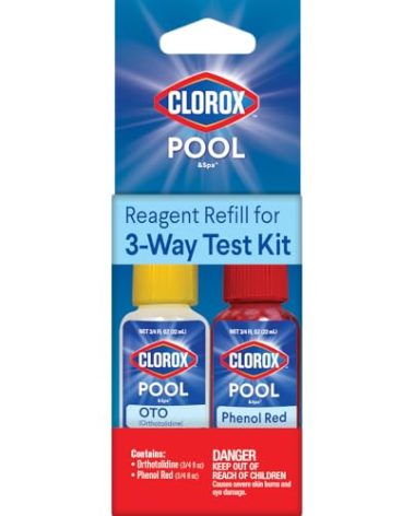 Clorox® Pool&Spa™ Swimming Pool 3-Way Water Test Kit Refill Solutions, 0.5oz (Pack of 1)