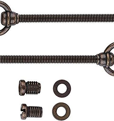 Antique Brass Swing Cheval Mirror Mounting Bolt | 3-1/2" Long | Pack of 2 | Adjustable Mirror Mounting Hardware | Hinge Bolt for Swivel Mirror | Cabinet, Dresser, Vanity Hardware | MH1-SAB