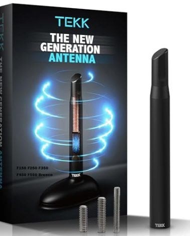 Tekk Short Antenna Compatible with Ford F150 / F250 / F350 / F450 / F550 / Bronco/Designed for Optimized FM/AM Reception / 4.8 Inches