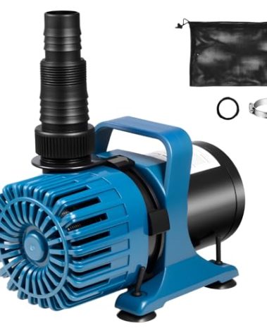 TONGCHANT 220W 4500GPH Pond Pumps for Outdoor Ponds, 180° Adjustable Water Direction, Pond Water Pump with 20FT Power Cord & Barrier Bag, Ultra-Quiet Fountain Pump, Waterfall Pump, UL Listed